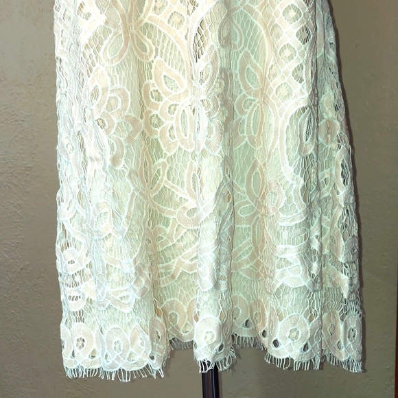 Women's Venus Lace Overlay Scoop Neck Cold Shoulder Dress - Picture 3 of 8